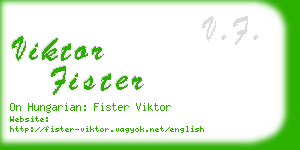 viktor fister business card